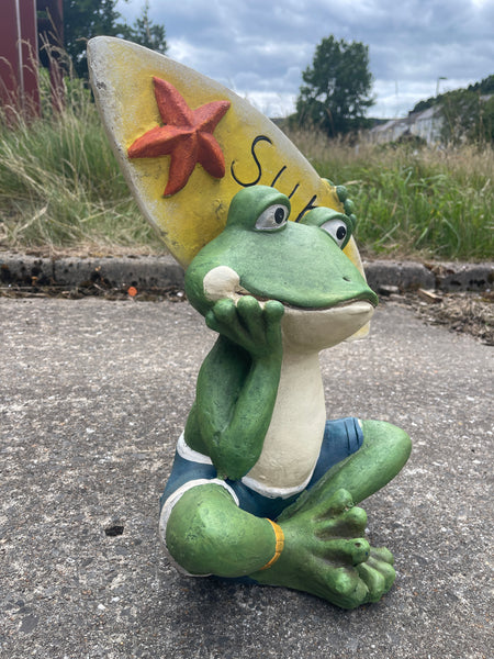 Surf Frog Garden Ornament - TC010 – SassyHome